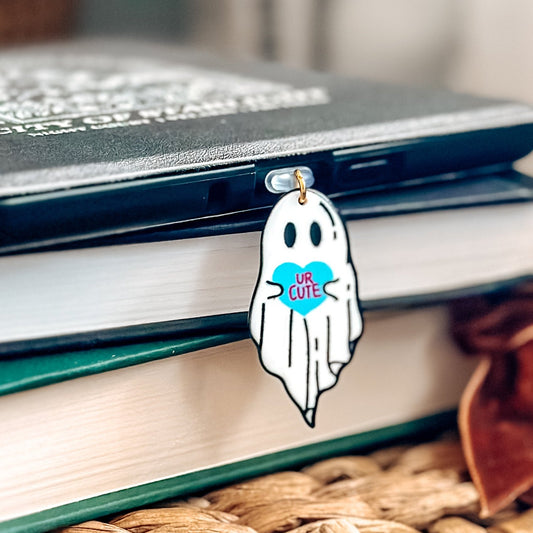 Cute Ghost Charm • Kindle Charm, Dust Plug