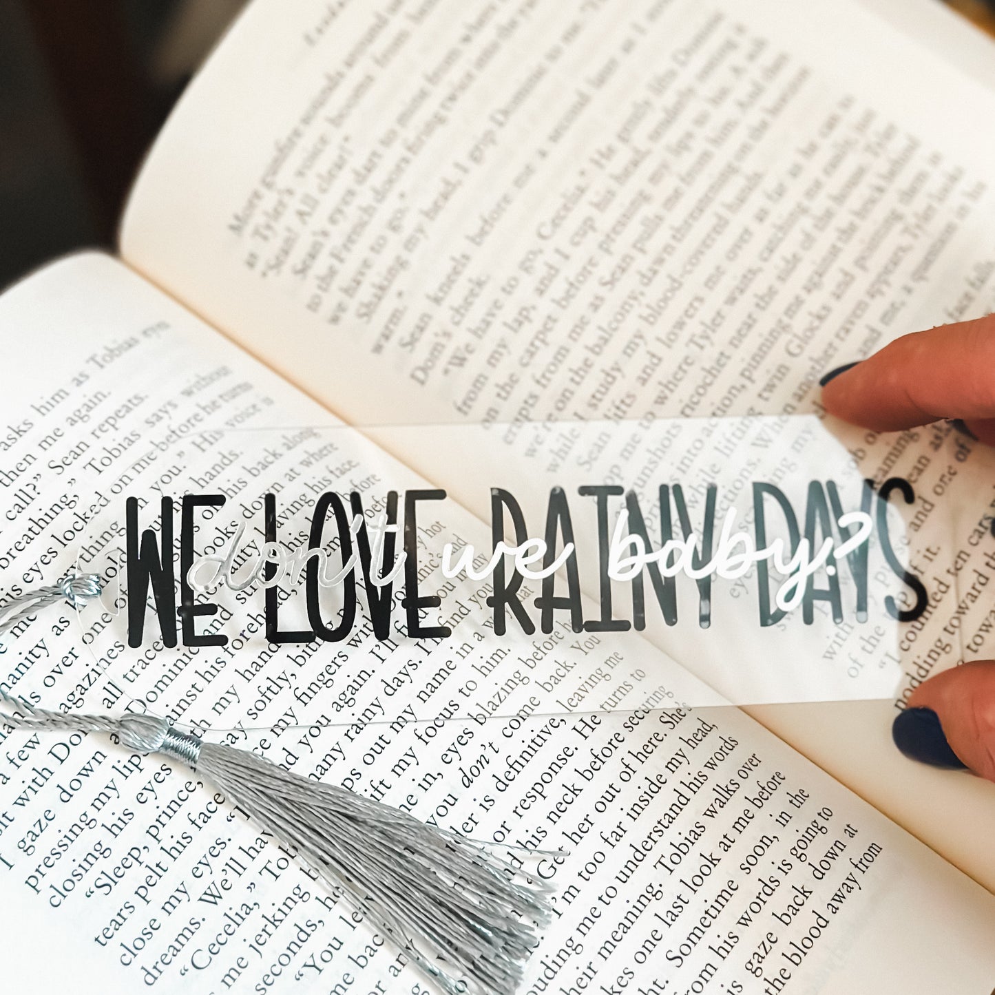 We Love Rainy Days • Acrylic Bookmark