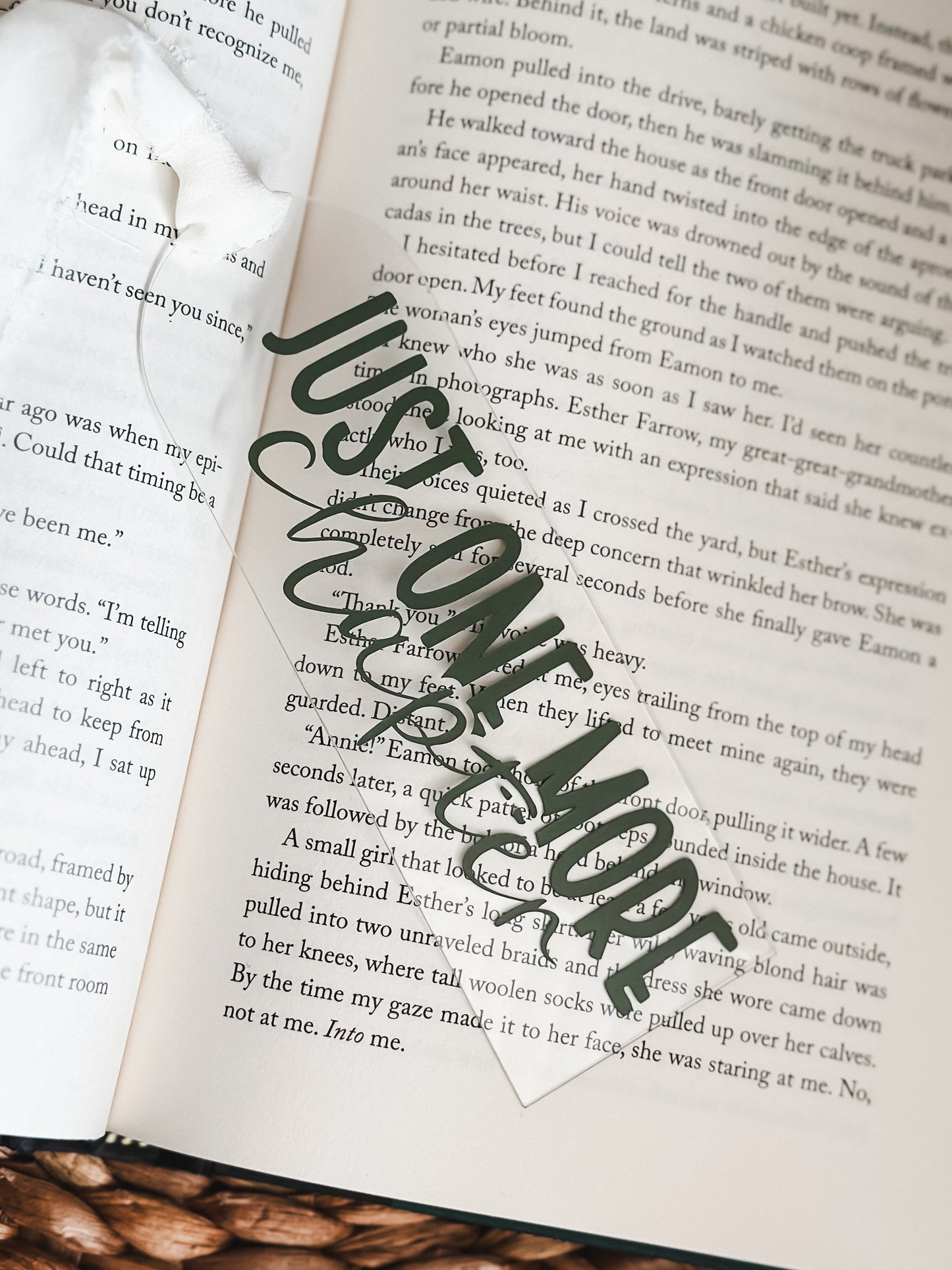 Just One More Chapter • Acrylic Bookmark