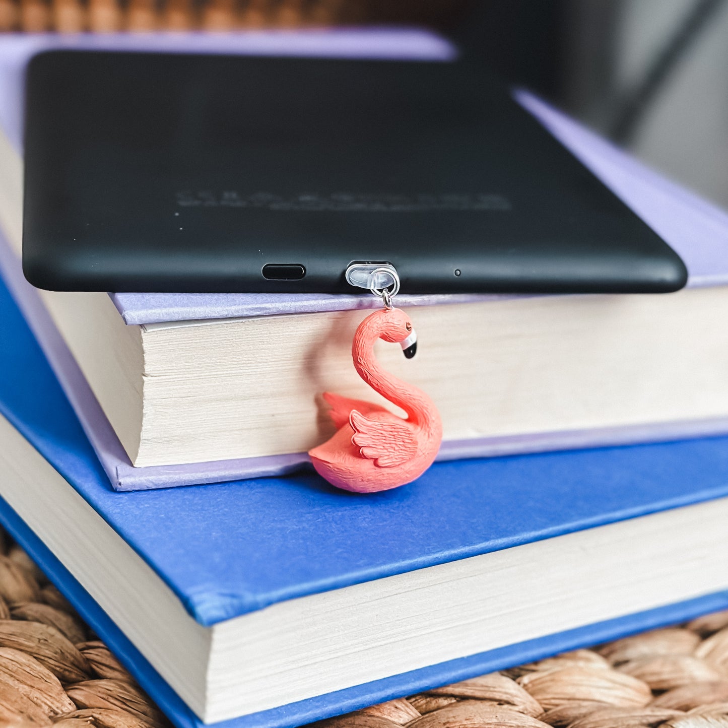 Pink Flamingo Charm • Kindle Charm, Dust Plug