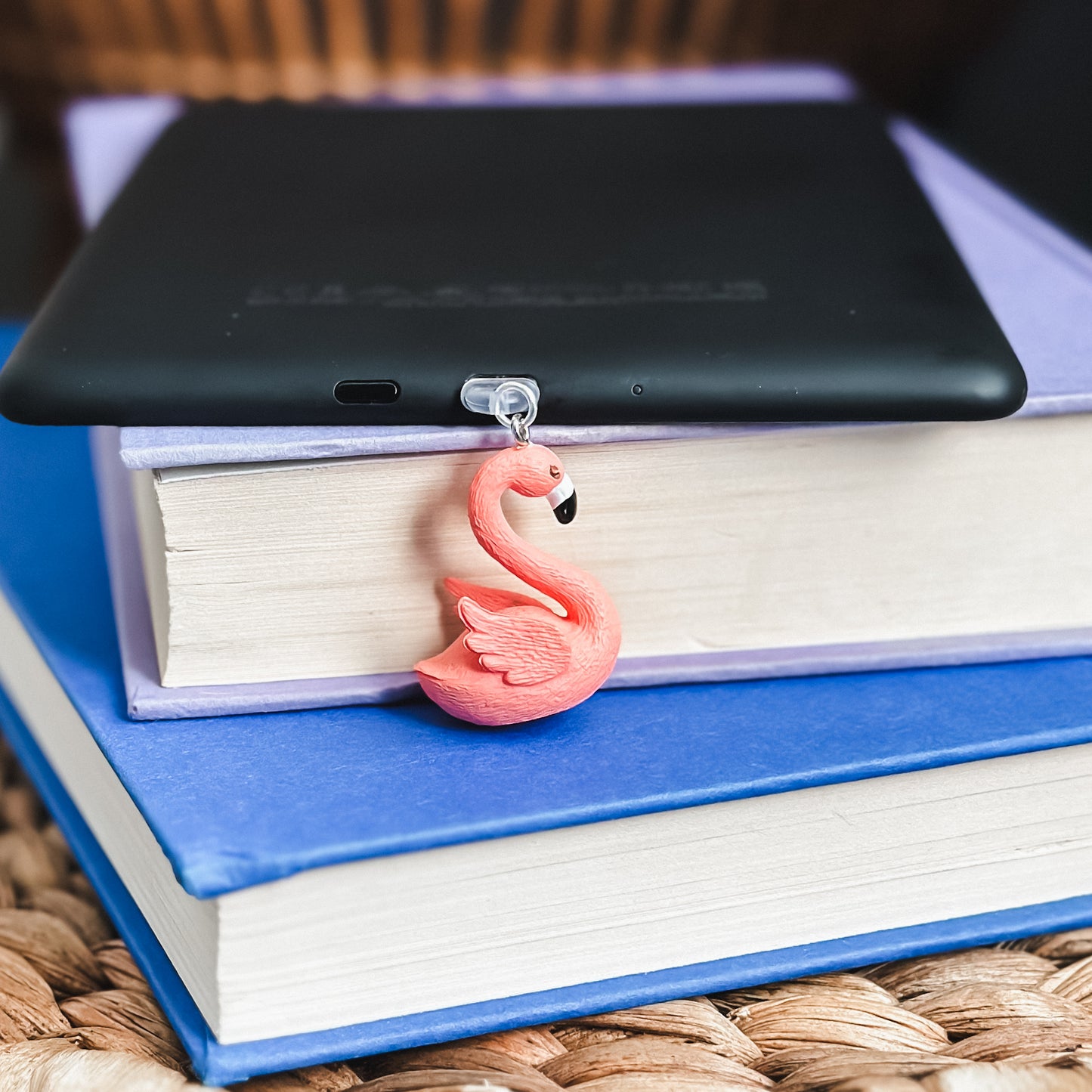 Pink Flamingo Charm • Kindle Charm, Dust Plug