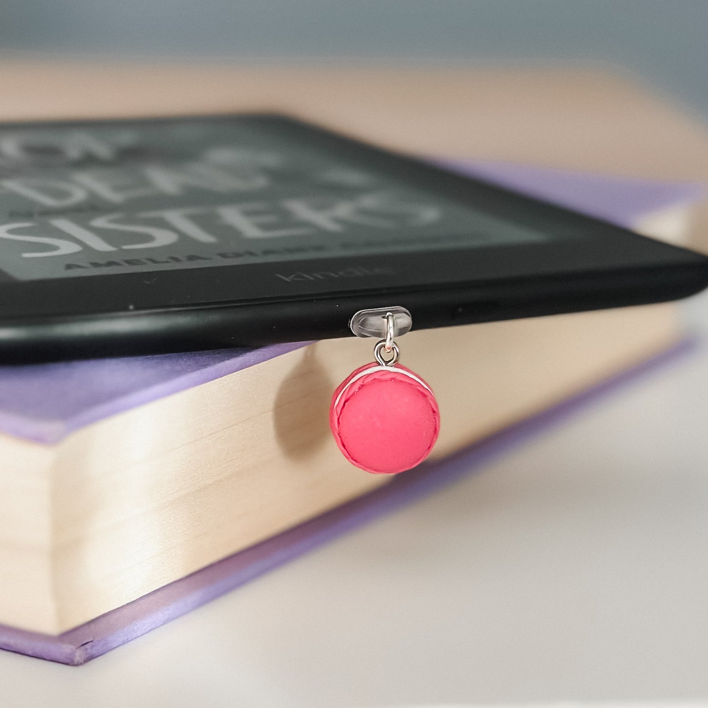 Pink Macaron Charm • Kindle Charm, Dust Plug