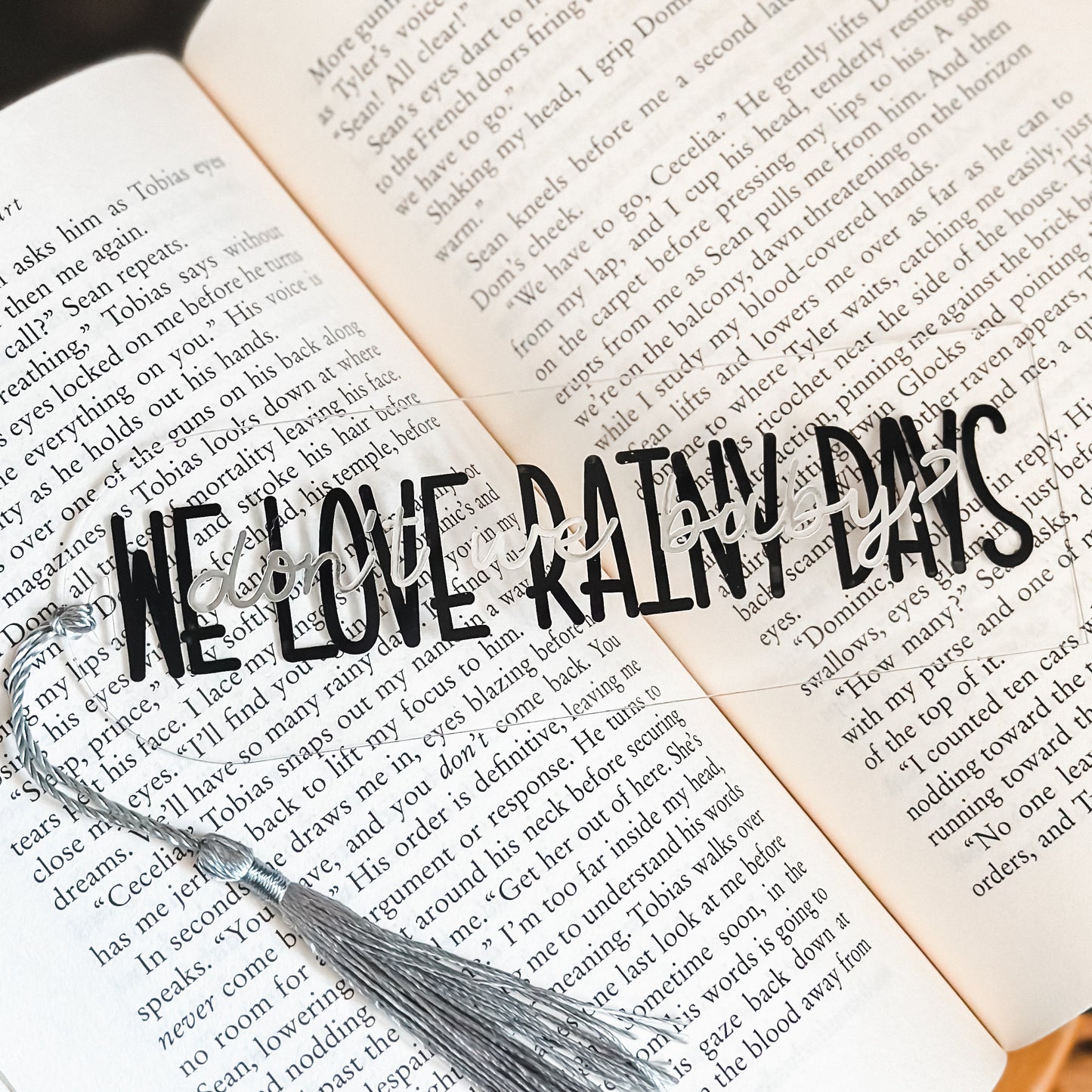 We Love Rainy Days • Acrylic Bookmark