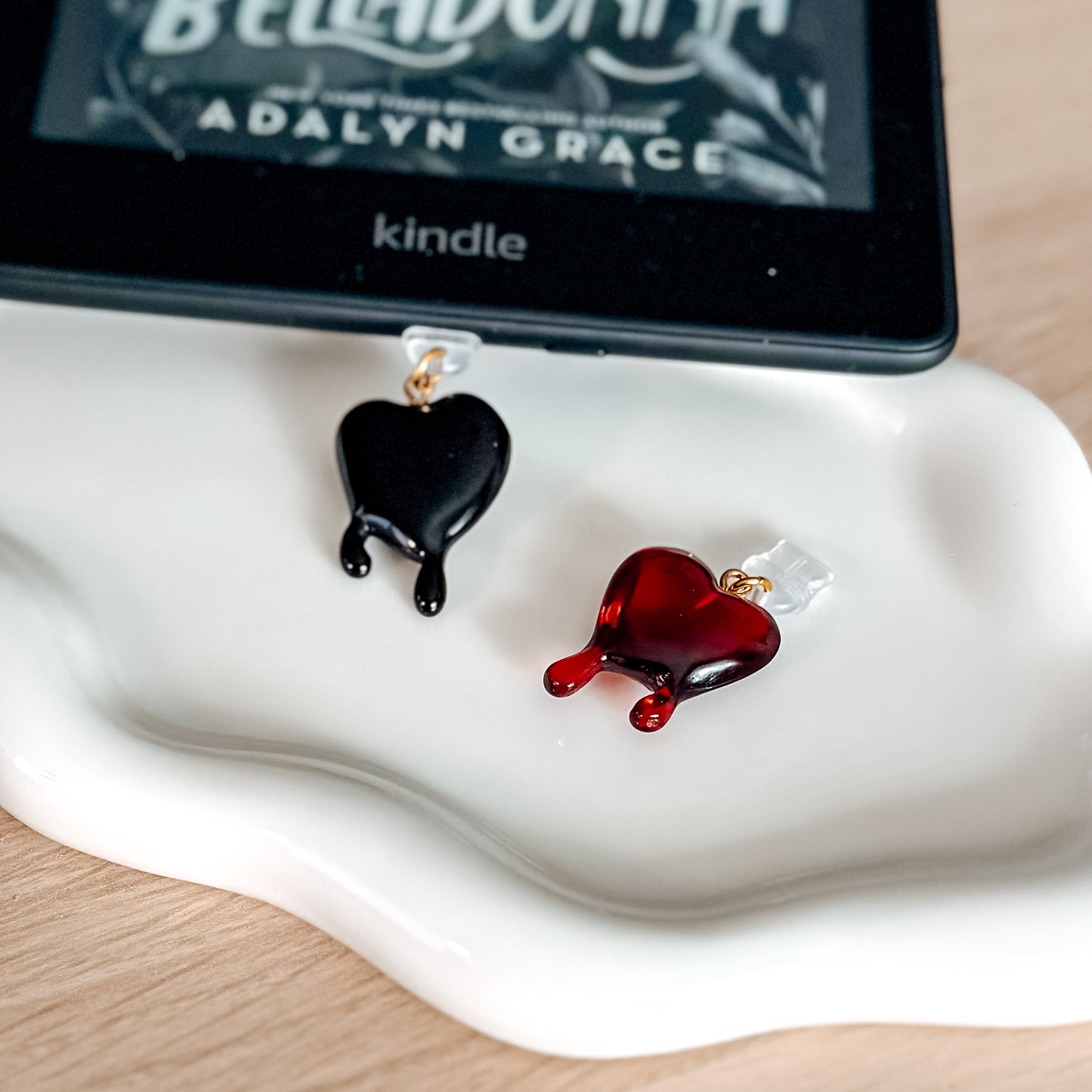 Bleeding Heart Charm • Kindle Charm, Dust Plug Charm